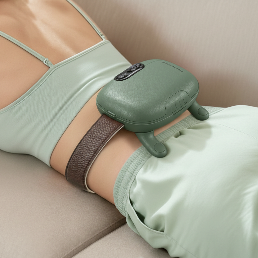 Person wearing zevix massager